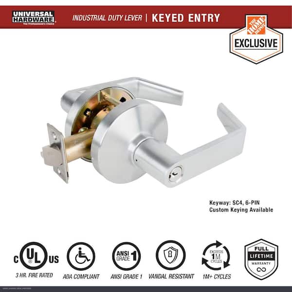 Universal Hardware Commercial 2-3/4 in. Satin Chrome Heavy Duty