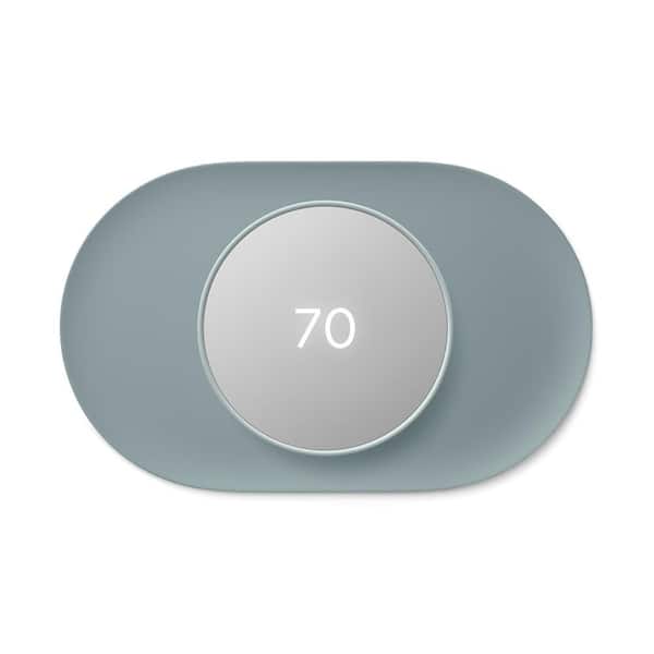Google Nest Thermostat - Smart Programmable Wi-Fi Thermostat Fog + Nest Thermostat Trim Kit Deep Fog