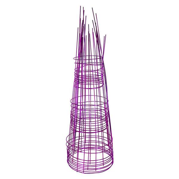 Glamos Wire Products Glamos Wire Blazin Gemz Collection 33 in. Amethyst Purple Tomato Plant Support (10-Pack)