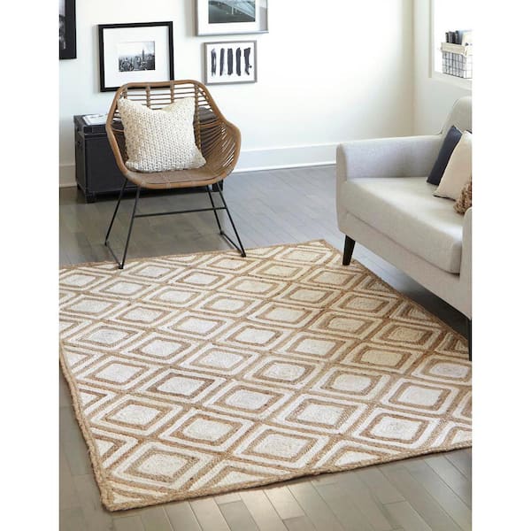 Braided Jute Bengal Natural 8' 0 x 10' 0 Area Rug