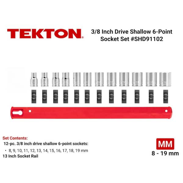 3/8 in. Drive 6-Point Socket Set (12-Piece)