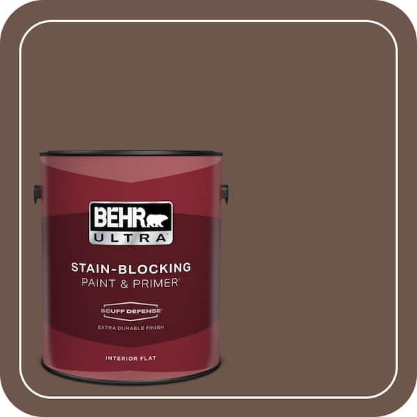 BEHR ULTRA 1 gal. #N170-6 Natural Bark Extra Durable Flat Interior Paint & Primer
