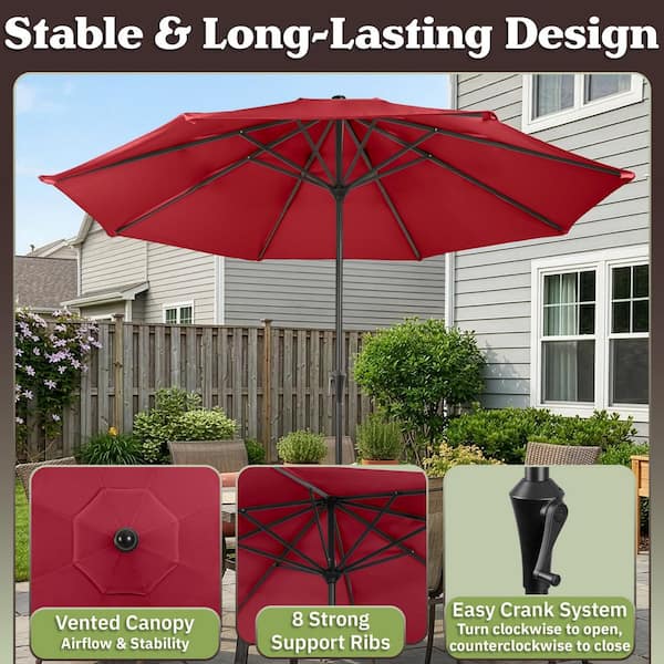 8 x 11 rectangular patio umbrella sunbrella California Umbrella 8 X 11 Ft. Rectangular Aluminum Patio Umbrella W/ Crank  Lift & Aluminum Ribs