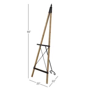 Light Brown Metal Large Free Standing Adjustable Display Stand Easel with Chain Support