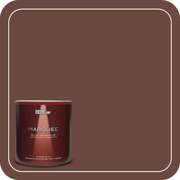BEHR MARQUEE 1 qt. #BXC-45 Classic Brown Matte Interior Paint & Primer
