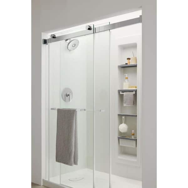 Aspirations 60 in. L x 36 in. W Single Threshold Alcove Shower Pan Base with Left Drain in White