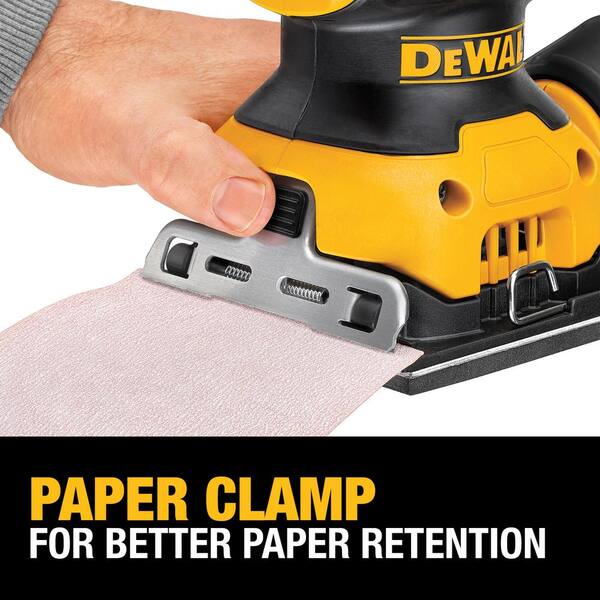 DEWALT - 2.3 Amp Corded 1/4 Sheet Palm Grip Sander Kit with Contractor Bag