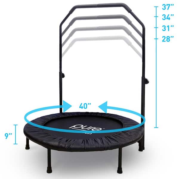 Pure Fun 40 Bungee Exercise Trampoline Adjustable Handrail 9005BTH - The Home Depot