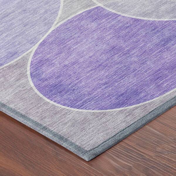 Chantille Machine Washable Indoor/Outdoor Abstract ACN2746 Lavender 5 ft. x 7 ft. 6 in. Area Rug