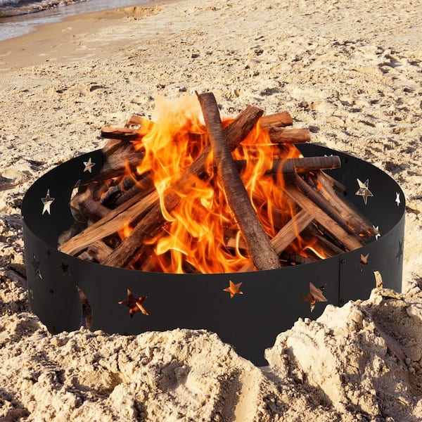 Sunnydaze 36 in. Round Steel Wood Burning Big Sky Fire Pit Kit SM