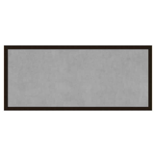 Amanti Art Espresso Brown 50 in. x 22 in. Framed Magnetic Board