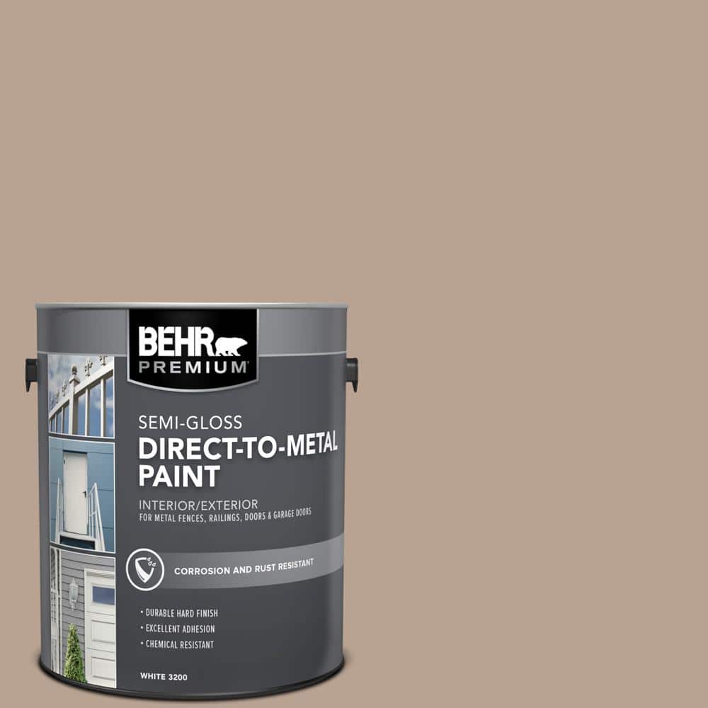BEHR PREMIUM 1 gal. #AE-3 Earthy Tan Semi-Gloss Direct to Metal