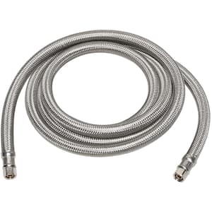 1/4 in. COMP x 1/4 in. COMP x 60 in. Stainless Steel Ice Maker Connector
