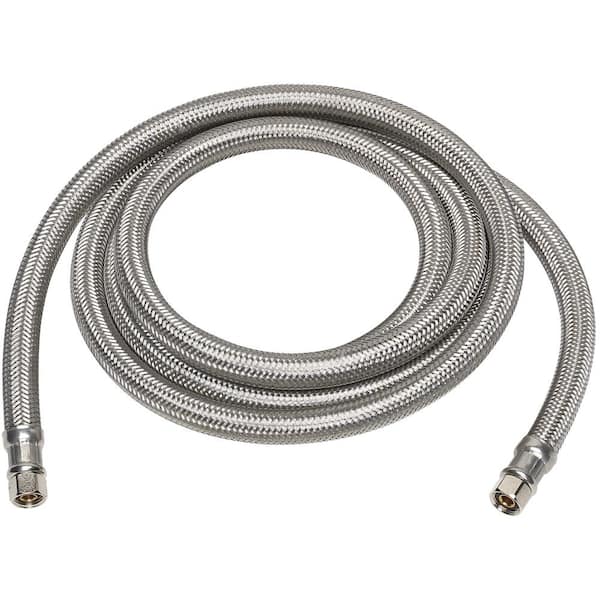 Everbilt 1/4 in. COMP x 1/4 in. COMP x 60 in. Stainless Steel Ice Maker Connector (10-pc Pro Pack)