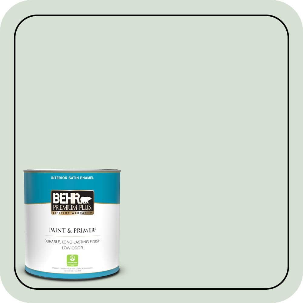 1 qt. #S410-1 River Mist Satin Enamel Low Odor Interior Paint & Primer price history on PriceWatchPro