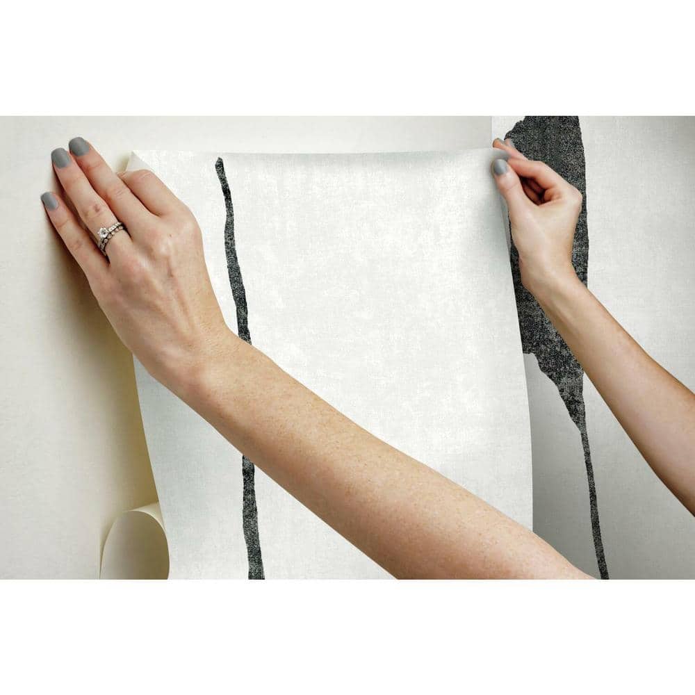 Nikki Chu 150 sq. ft. Grey Ivory Coast Mural Peel and Stick Wallpaper