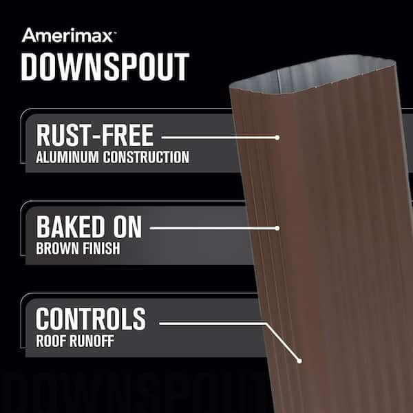 Amerimax Home Products 2 in. x 3 in. x 10 ft. Brown Aluminum