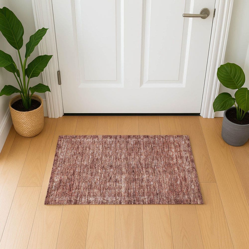 Mayfield Premium Machine Washable Abstract AMF1762 Terracotta 2 ft. x 3 ft. Area Rug price history on PriceWatchPro