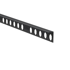 Novosuelo Matt black 1/4 in. x 98-1/2 in. Aluminum Tile Edging trim