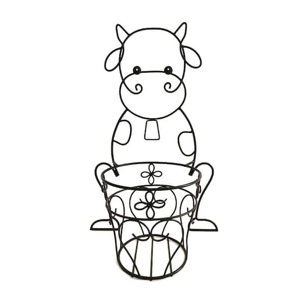 Patio Life Cow Steel Planter with Coco Liner