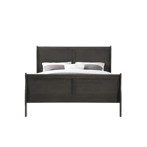 Acme Furniture Louis Philippe Dark Gray Queen Bed