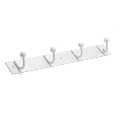 12-5/8 in. (320 mm) White Utility Hook Rack