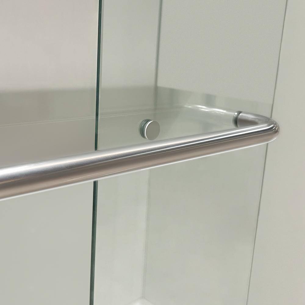 60'' Chrome Framed Sliding Shower Door with Clear Glass