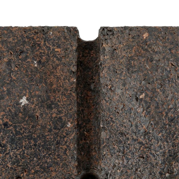 GroundSmart Roman Brick Landscape Edging, 4' Brown Rubber Garden Edging Border 6 Pack