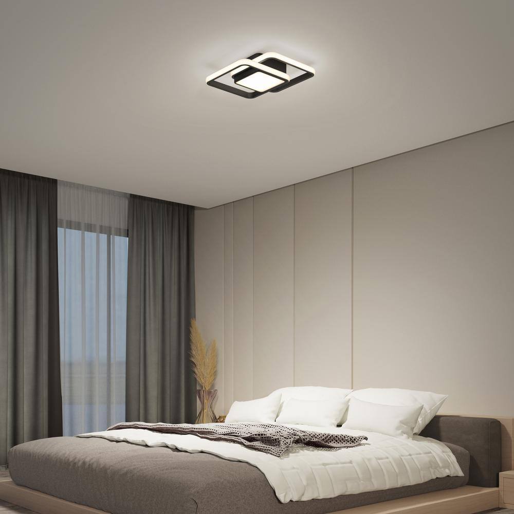Romeson 11 in. 1 Light Black 5CCT Integrated Selectable LED Flush Mount Ceiling Light price history on PriceWatchPro