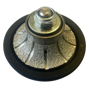 1/2 in. Demi Bullnose Diamond Profile Wheel for Polishers and Grinders on Concrete and Stone, 5/8"-11 Arbor