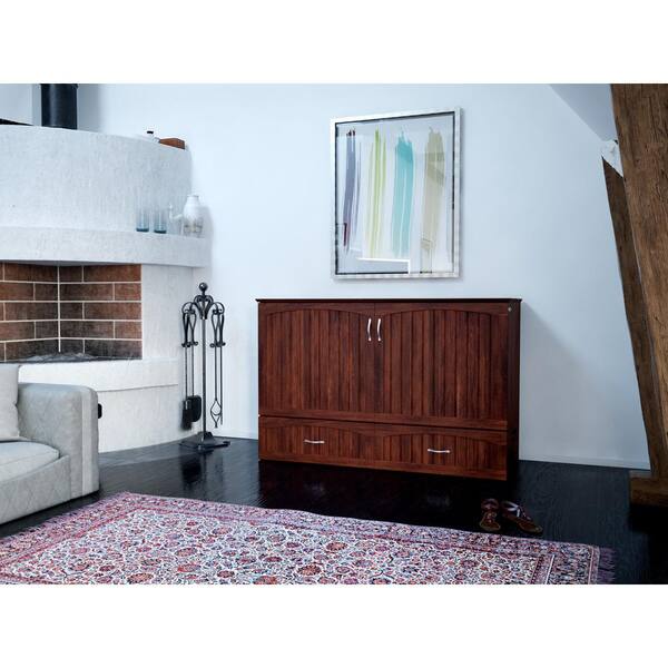 southampton murphy bed chest queen walnut with charging station