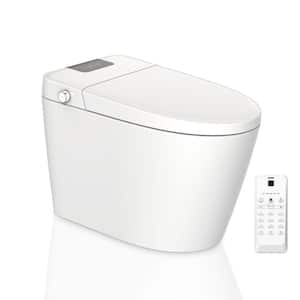 Smart 1.3 GPF One-Piece Elongated Toilets in White with Heated Seat, Auto Flush, Warm Dryer, Remote Control
