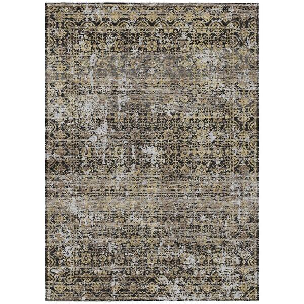 Chantille Machine Washable Indoor/Outdoor Abstract ACN2931 Black 10 ft. x 14 ft. Area Rug