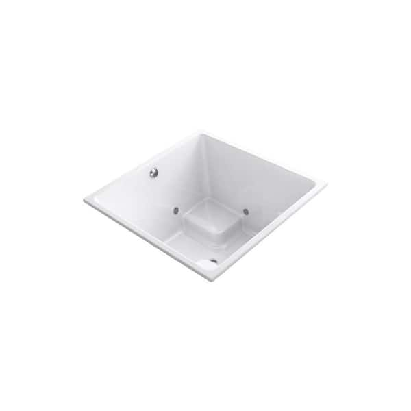 KOHLER Underscore 4 ft. Center Drain Bathtub in White