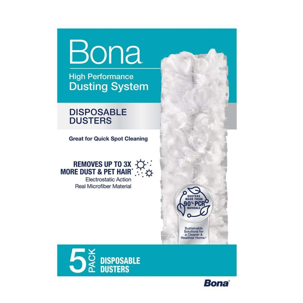 Bona 5-Pack White Microfiber Disposable Duster Refills