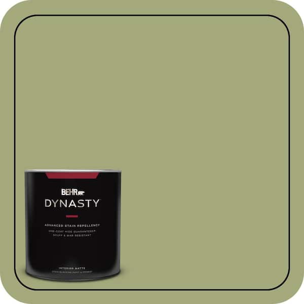 BEHR DYNASTY 1 qt. #M350-5 Mossy Cavern One-Coat Hide Matte Interior Stain-Blocking Paint and Primer