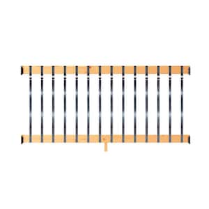 6 ft. Cedar-Tone Southern Yellow Pine Rail Kit with Aluminum Contour Balusters