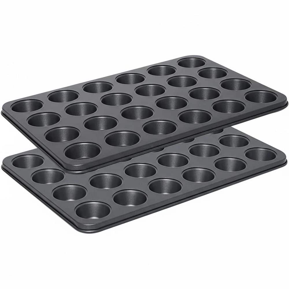 24-Cup Carbon Steel Mini Muffin Pan Nonstick Coating Baking Tray Cupcake Pan 2 Pack for Bite-Sized Treats price history on PriceWatchPro