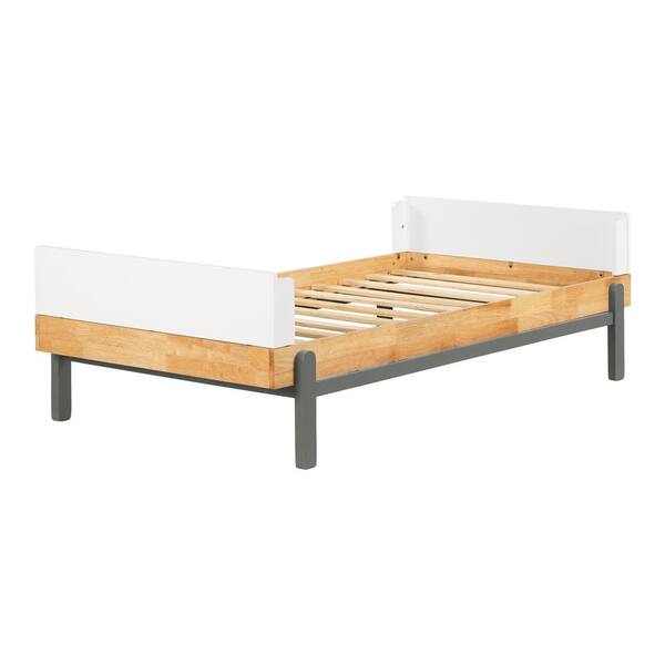 South Shore Bebble Natural and Gray 43 in. Bed