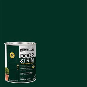 1 qt. Satin Vermont Green Door Paint