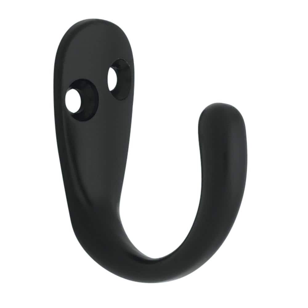Liberty 1-13/16 in. Zinc 35 lbs. Weight Capacity Single Wall Hook in Matte  Black (20-Pack) B12093Z-FB-KT - The Home Depot
