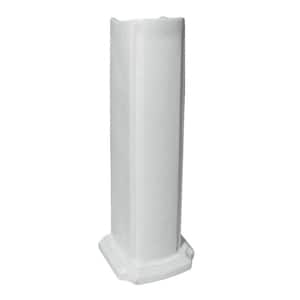 White Porcelain Pedestal Bathroom Sink Leg Base 26.75" H for Pedestal Sinks