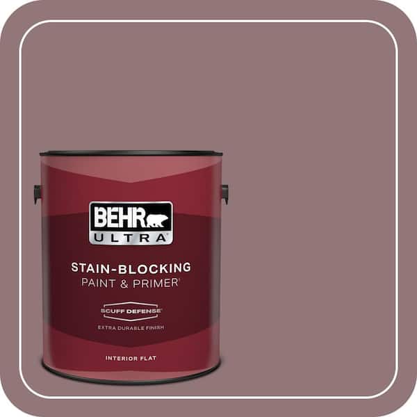 BEHR ULTRA 1 gal. #N120-5 Plumville Extra Durable Flat Interior Paint & Primer