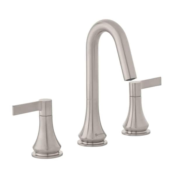 Glacier Bay Springbrook 8 in. Widespread 2-Handle Bathroom Faucet in Brushed Nickel