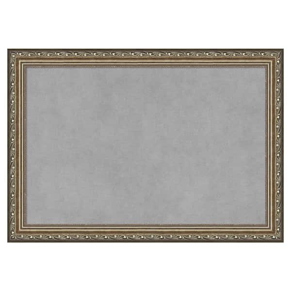 Amanti Art Parisian Silver 20 in. x 14 in. Framed Magnetic Board