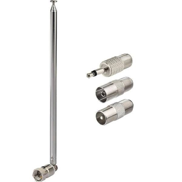 EKIEUDL 75 Ohm FM AM Antenna Telescopic Indoor Radio Bluetooth Stereo Receiver with Universal Connector Adapter