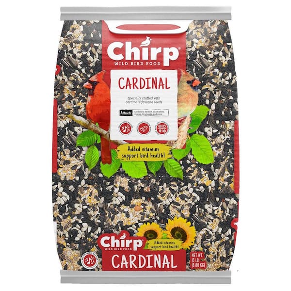 CHIRP 15 lb. Cardinal Black Oil Sunflower Wild Bird Seed Food
