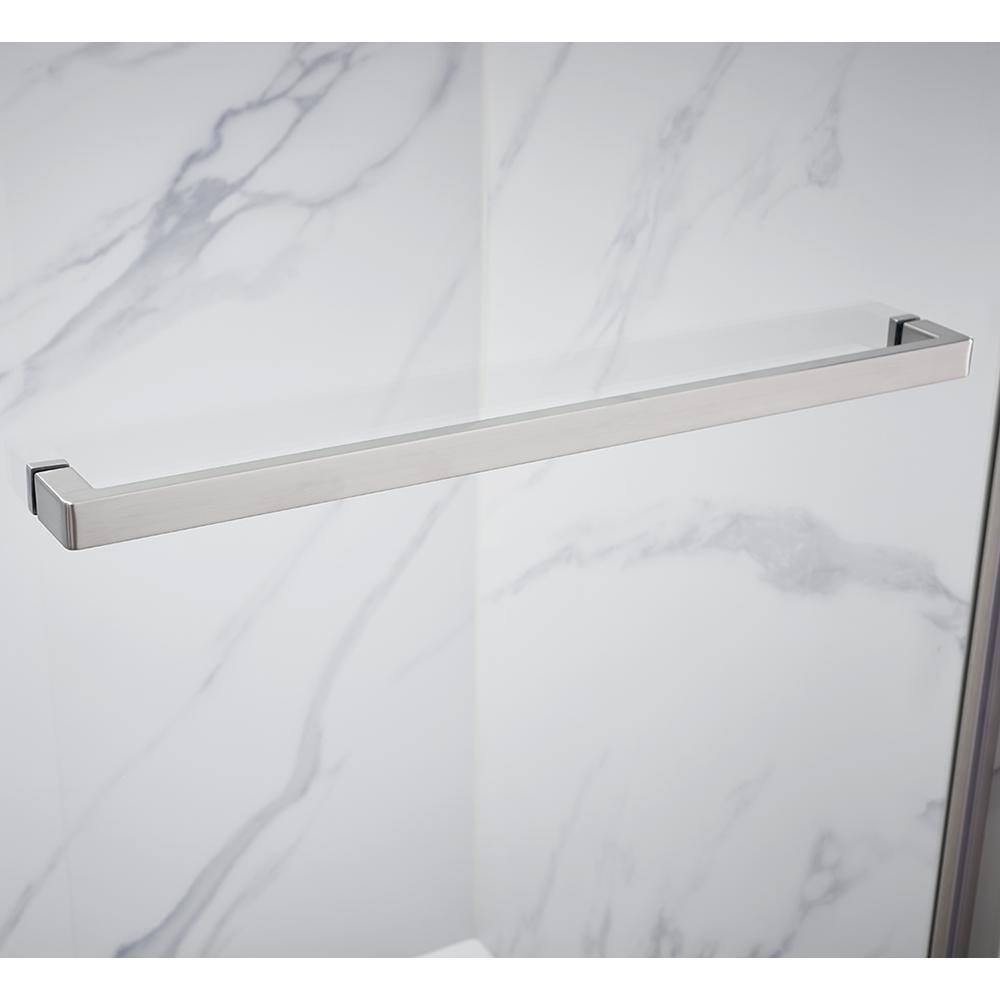 Lagoon Brushed Nickel 59" x 76" Frameless Sliding Shower Door
