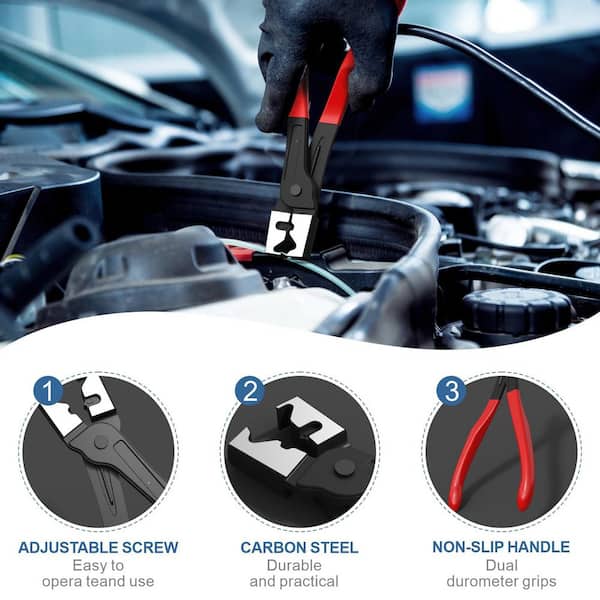 Gosknor 2pcs Electrical Disconnect Pliers, Electrical Connector Pliers Terminal Removal Tools Metal Automotive Hose Disconnect Tools Car Fuel Line Tool For Push Tab Style Plugs - View #2