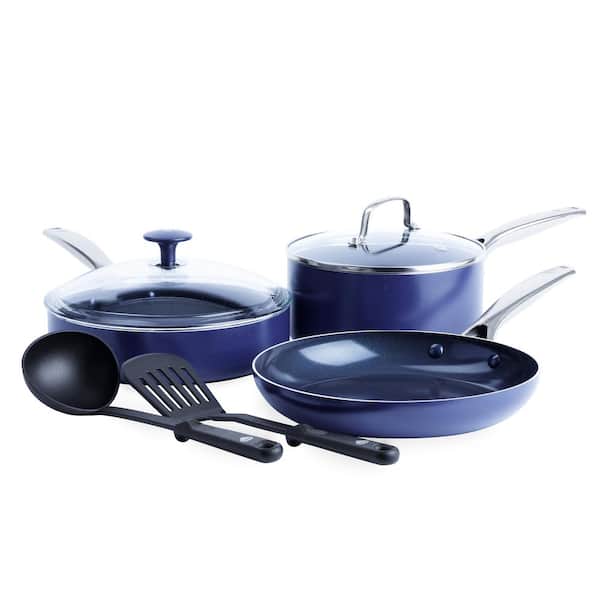 Blue Diamond Healthy Ceramic Nonstick Aluminum 7-Piece Cookware Set